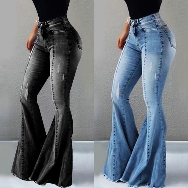 women's jeans micro horn women mom jean high waist flare pants fashion woman casual female slim fit denim trousers size s//l/xl, Blue
women's jeans micro horn women mom jean high waist flare pants fashion woman casual female slim fit denim trousers size s//l/xl, Blue