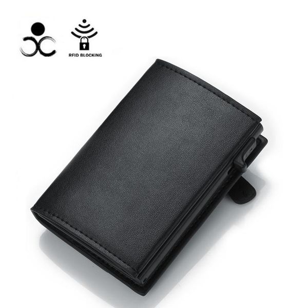 card holders men rfid button holder metal aluminum auto -up id case black wallet coin purse, Brown;gray
card holders men rfid button holder metal aluminum auto -up id case black wallet coin purse, Brown;gray
