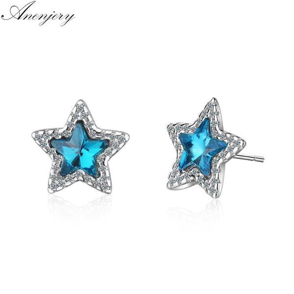 stud anenjery 2021 blue crystal zircon star earrings 925 sterling silver for women s-e748, Golden;silver
stud anenjery 2021 blue crystal zircon star earrings 925 sterling silver for women s-e748, Golden;silver