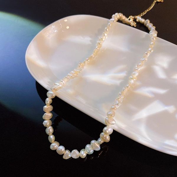 chokers minar korean japanese irregular baroque freshwater pearl necklace for women beaded sweet wedding gift, Golden;silver
chokers minar korean japanese irregular baroque freshwater pearl necklace for women beaded sweet wedding gift, Golden;silver