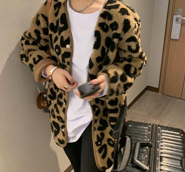 women's jackets leopard print fur short jacket women spring and autumn all-match 2021 korean version of loose thin casual thick top, Black;brown
women's jackets leopard print fur short jacket women spring and autumn all-match 2021 korean version of loose thin casual thick top, Black;brown