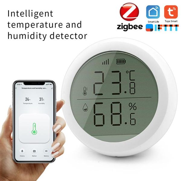 smart home control tuya zigbee temperature and humidity sensor with led screen works google assistant hub
smart home control tuya zigbee temperature and humidity sensor with led screen works google assistant hub
