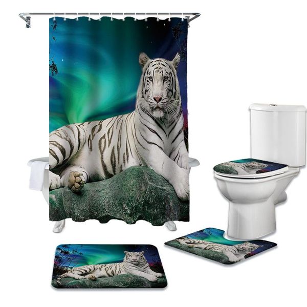 white tiger aurora wildlife bathroom set durable fabric waterproof shower curtain rug carpet toilet lid cover bath mat curtains
white tiger aurora wildlife bathroom set durable fabric waterproof shower curtain rug carpet toilet lid cover bath mat curtains