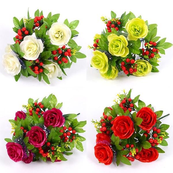 42cm simulation rose with red berry silk branches wedding decoration fake flowers flower arrangement supplies decorative & wreaths
42cm simulation rose with red berry silk branches wedding decoration fake flowers flower arrangement supplies decorative & wreaths