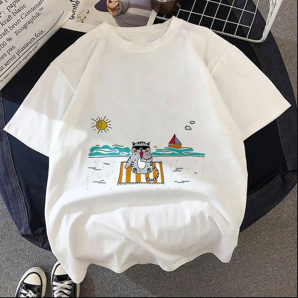 womens summer tshirt short sleeve fashion holiday cat t shirt women harajuku printed clothing white o neck
womens summer tshirt short sleeve fashion holiday cat t shirt women harajuku printed clothing white o neck