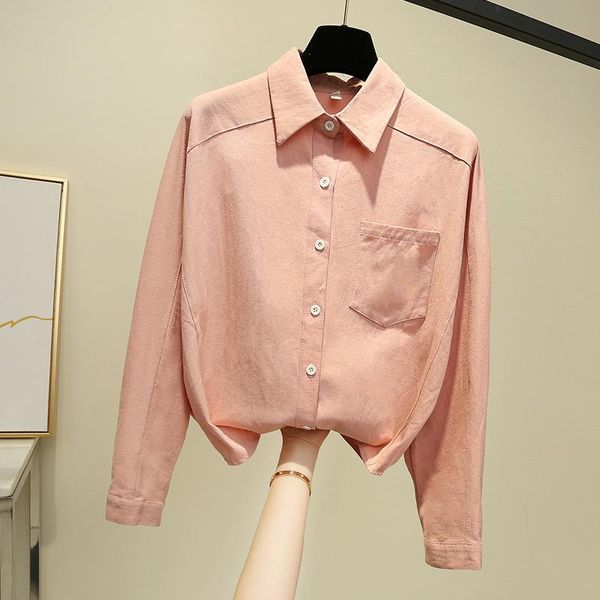 women's blouses & shirts single breasted pocket long sleeve korean summer style casual turn-down collar women irregular shirt plus size, White
women's blouses & shirts single breasted pocket long sleeve korean summer style casual turn-down collar women irregular shirt plus size, White