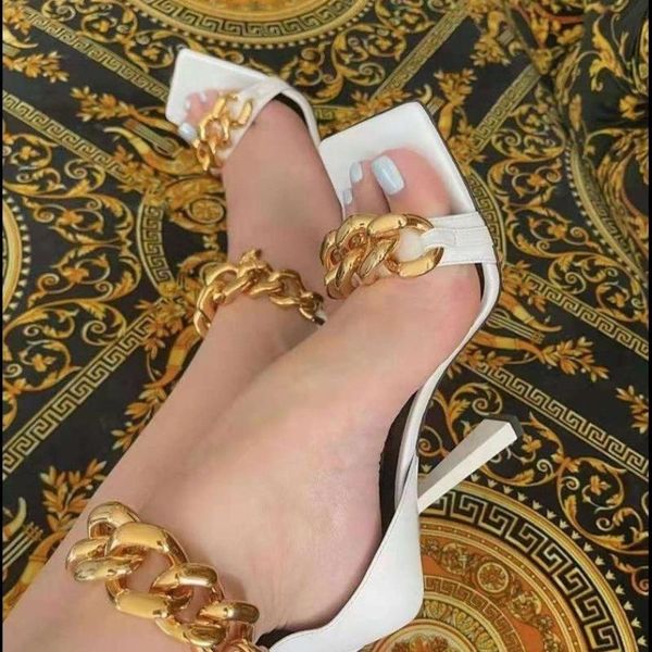 sandals 2021 summer zapados mujer ladies fashion heels women's pumps metal chain square toe women shoes female footwear 43, Black
sandals 2021 summer zapados mujer ladies fashion heels women's pumps metal chain square toe women shoes female footwear 43, Black