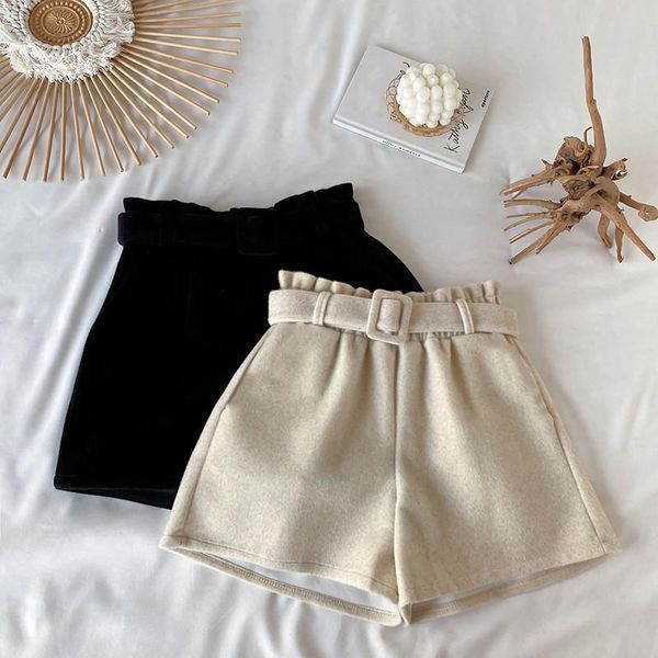 women's shorts female wool 2021 autumn winter high waist a-line wide leg elastic pure color thick boot all-match, White;black
women's shorts female wool 2021 autumn winter high waist a-line wide leg elastic pure color thick boot all-match, White;black
