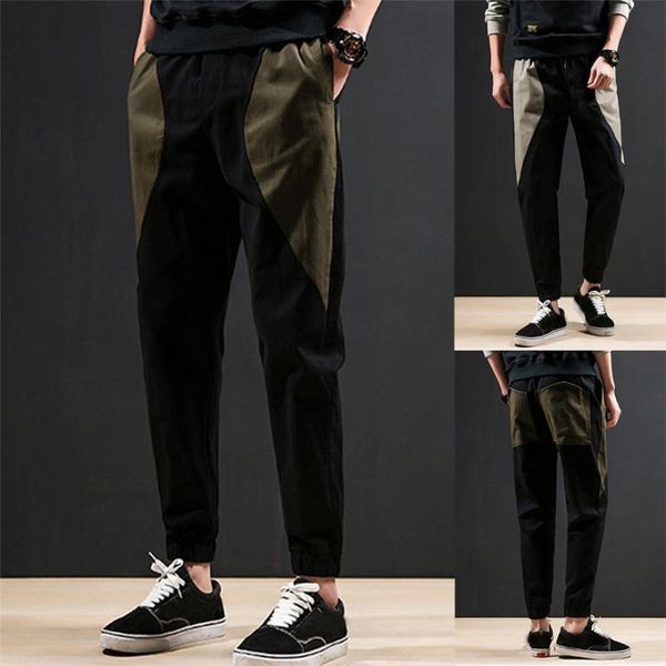 splice sports pencil pants men's fashion color collision trousers baggy feet casual #0926, Black
splice sports pencil pants men's fashion color collision trousers baggy feet casual #0926, Black
