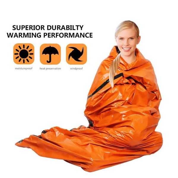 selling outdoor emergency blanket sleeping bag thermal insulation reflective orange bags
selling outdoor emergency blanket sleeping bag thermal insulation reflective orange bags