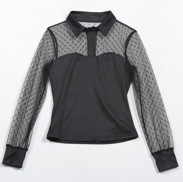 women's blouses & shirts 2021 long sleeve women spring autumn black polka dot v neck puff lace gauze slim see through, White
women's blouses & shirts 2021 long sleeve women spring autumn black polka dot v neck puff lace gauze slim see through, White