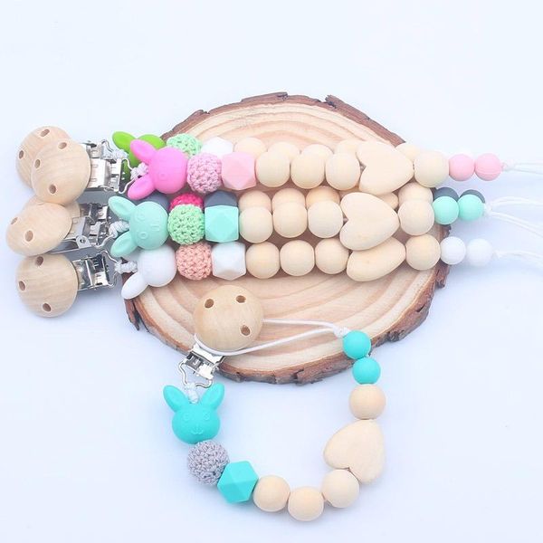 pacifiers# infant pacifier silicone chain heart born teething soother baby wooden nipple holder clip for chew toy
pacifiers# infant pacifier silicone chain heart born teething soother baby wooden nipple holder clip for chew toy