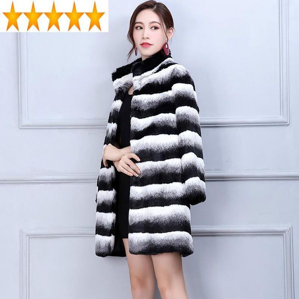 women's fur & faux striped jacket women winter plus size mink woman's coat 6xl famale jaket chaqueta mujer kj297, Black
women's fur & faux striped jacket women winter plus size mink woman's coat 6xl famale jaket chaqueta mujer kj297, Black