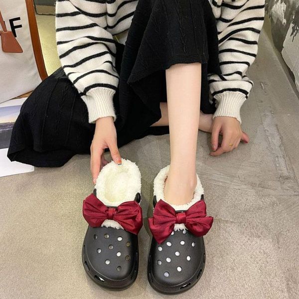 slippers women shoes fashion hollow wedge bow sandals removable summer winter indoor outdoor warm for woman, Black
slippers women shoes fashion hollow wedge bow sandals removable summer winter indoor outdoor warm for woman, Black