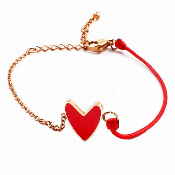 link, chain heart bracelets for womens stainless steel couple bracelet gifts woman accessories friendship red rope wholesale, Black
link, chain heart bracelets for womens stainless steel couple bracelet gifts woman accessories friendship red rope wholesale, Black