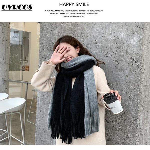 scarves thick cashmere women warm cotton poncho shawl lady 200cm patchwork pashmine tassel wrap tippet, Blue;gray
scarves thick cashmere women warm cotton poncho shawl lady 200cm patchwork pashmine tassel wrap tippet, Blue;gray