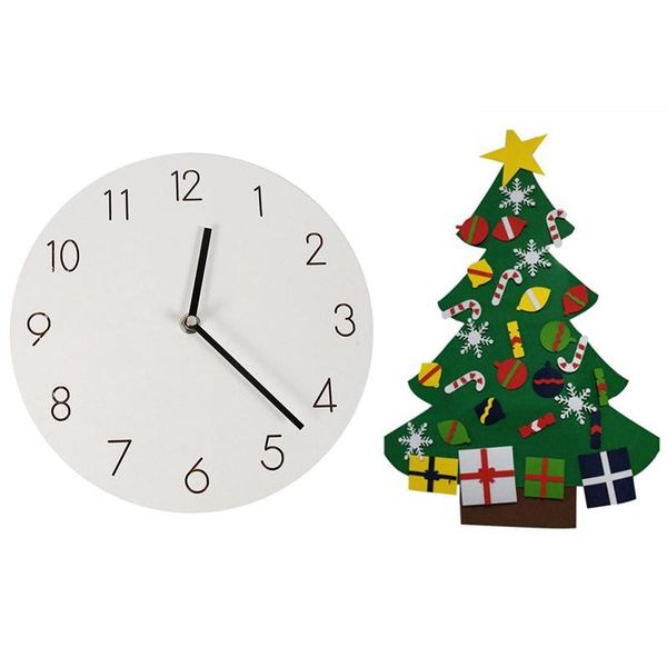 pcs creative wall clock, wooden living room clock & 1 kids diy felt christmas tree clocks
pcs creative wall clock, wooden living room clock & 1 kids diy felt christmas tree clocks