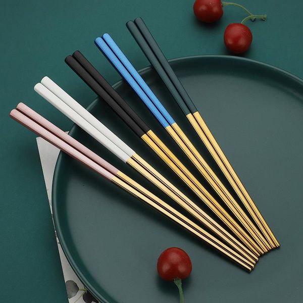 chopsticks 5pairs korean style gold japanese sushi sticks 304 stainless steel chinese chop stick 235mm kitchen tool
chopsticks 5pairs korean style gold japanese sushi sticks 304 stainless steel chinese chop stick 235mm kitchen tool