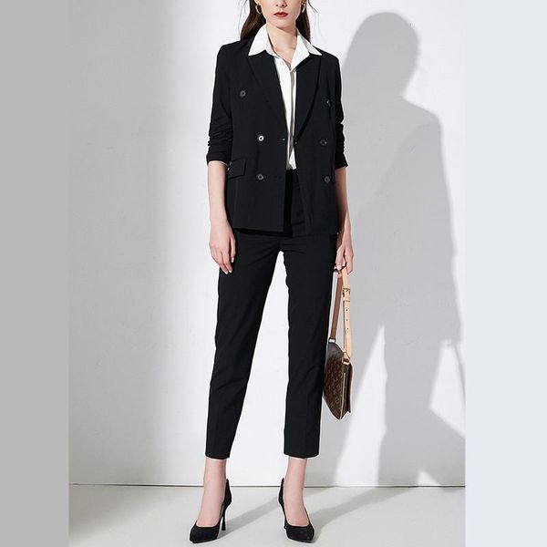 women's two piece pants business lady uniform formal women's pant suits female 2 office set women trouser custom made work wear, White
women's two piece pants business lady uniform formal women's pant suits female 2 office set women trouser custom made work wear, White