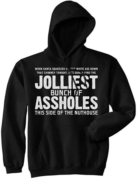 men's hoodies & sweatshirts jolliest bunch of a-holes hoodie funny merry christmas sarcastic saying cool comfortable creativity streetw, Black
men's hoodies & sweatshirts jolliest bunch of a-holes hoodie funny merry christmas sarcastic saying cool comfortable creativity streetw, Black