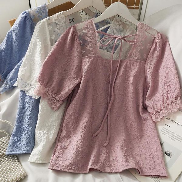 women's blouses & shirts women fashion outdoor casual lace patchwork short sleeves blouse ladies ol sweet girls student elegant daily b, White
women's blouses & shirts women fashion outdoor casual lace patchwork short sleeves blouse ladies ol sweet girls student elegant daily b, White