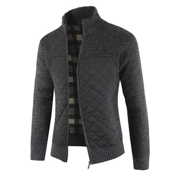 men's sweaters 2021 casual men autumn zip thick knitted sweater pockets warm slim cardigan coat, White;black 
men's sweaters 2021 casual men autumn zip thick knitted sweater pockets warm slim cardigan coat, White;black