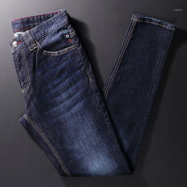 men's jeans european street fashion men vintage blue elastic slim fit retro designer casual denim pencil pants
men's jeans european street fashion men vintage blue elastic slim fit retro designer casual denim pencil pants