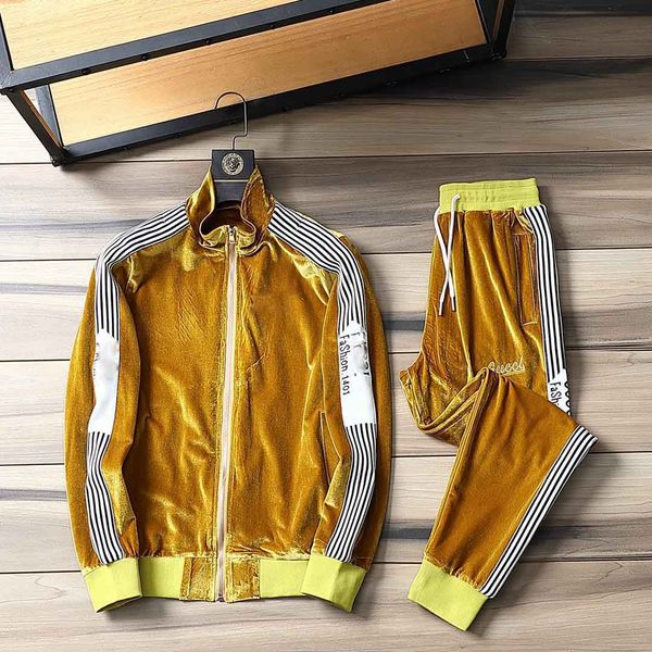 men designer tracksuits fashion two pieces set casual jacket + pants clothing suit sport style loose sportwear with letter printing -3xl, Gray
men designer tracksuits fashion two pieces set casual jacket + pants clothing suit sport style loose sportwear with letter printing -3xl, Gray
