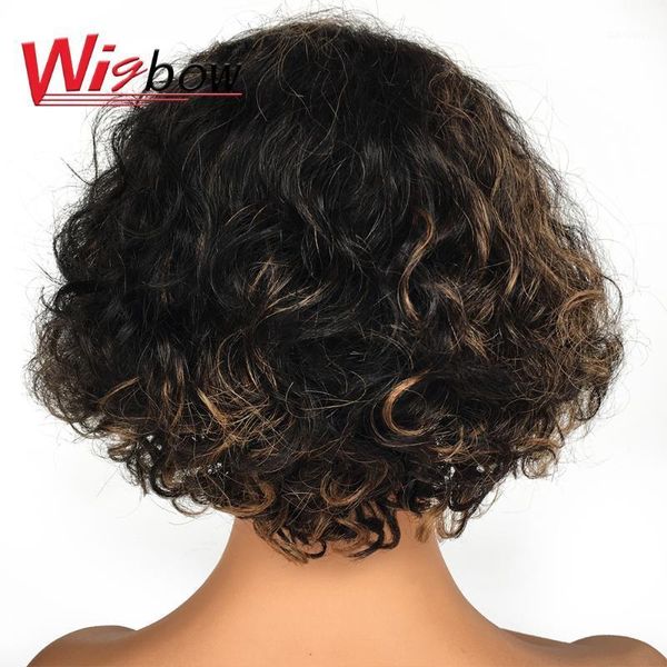 highlight wavy wigs short human hair bob lace part for women water wave curly wig ombre1, Black;brown
highlight wavy wigs short human hair bob lace part for women water wave curly wig ombre1, Black;brown