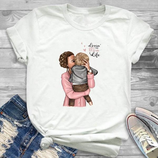 men super loving the mens t shirts life love female mother cartoon ladies sumer graphic printed top, White;black
men super loving the mens t shirts life love female mother cartoon ladies sumer graphic printed top, White;black