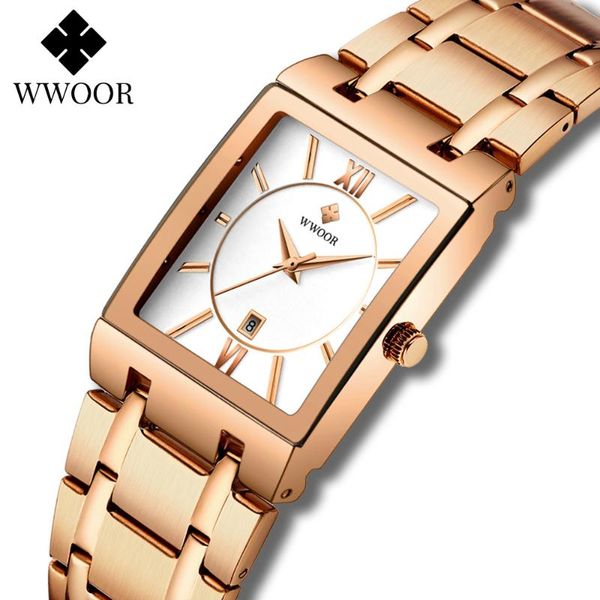 wristwatches montre femme 2021 wwoor ladies watches rose gold quartz watch women suqare dress wrist for girls gift, Slivery;brown
wristwatches montre femme 2021 wwoor ladies watches rose gold quartz watch women suqare dress wrist for girls gift, Slivery;brown