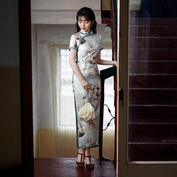 ethnic clothing long lady satin chinese traditional dress vintage slim cheongsam oversize 4xl print flower qipao mandarin collar vestidos go, Red
ethnic clothing long lady satin chinese traditional dress vintage slim cheongsam oversize 4xl print flower qipao mandarin collar vestidos go, Red