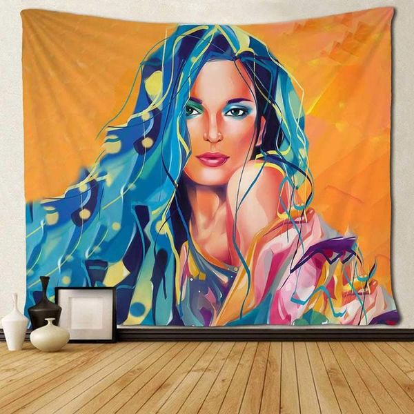 tapestries black women afro hawaiian vocation design hippie art unique wall hanging