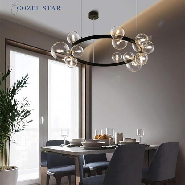 modern led chandeliers lighting nordic glass round iron pendant hanging lamps lustre bedroom living room indoor lights fixture
modern led chandeliers lighting nordic glass round iron pendant hanging lamps lustre bedroom living room indoor lights fixture