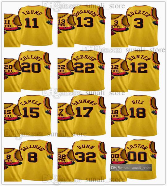 2021 2022 city gold basketball jersey trae young john collins bogdan bogdanovic de'andre hunter danilo gallinari kevin huerter lou will, Black;red
2021 2022 city gold basketball jersey trae young john collins bogdan bogdanovic de'andre hunter danilo gallinari kevin huerter lou will, Black;red