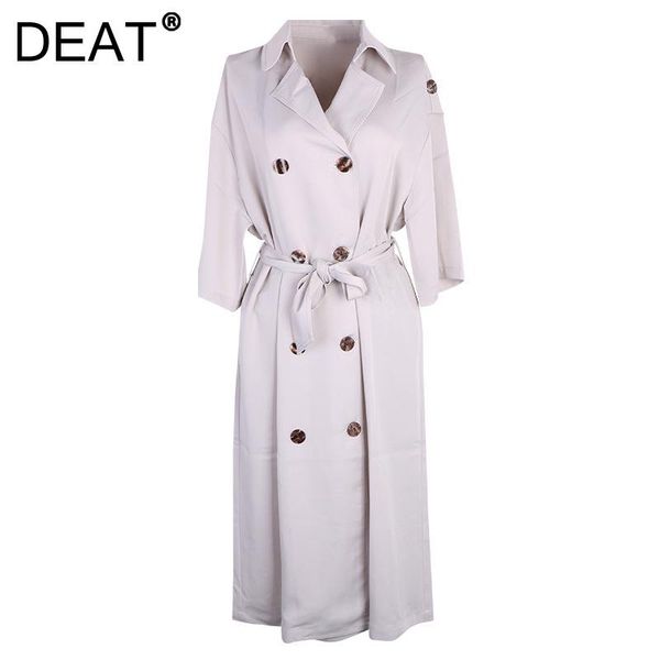 women's trench coats deat woman windbreak solid lapel collar straight with sashes double breasted high street style coat 2021 autumn ti, Tan;black
women's trench coats deat woman windbreak solid lapel collar straight with sashes double breasted high street style coat 2021 autumn ti, Tan;black