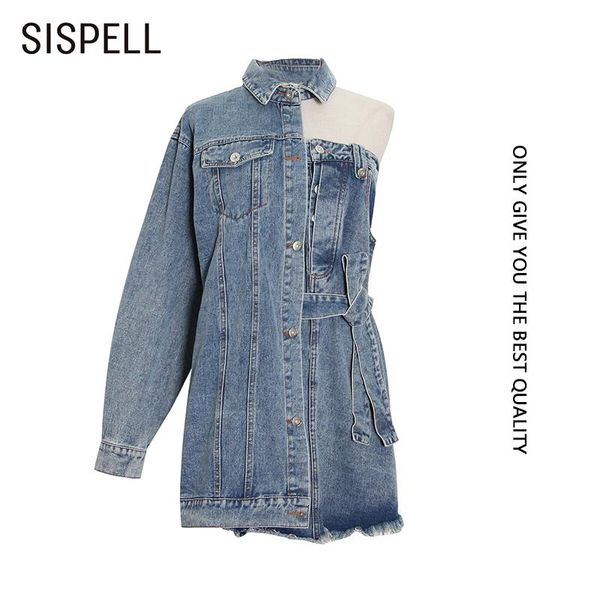 casual dresses sispell asymmetric off shoulder women's denim dress lapel collar long sleeve lace up for female autumn fashion tide, Black;gray
casual dresses sispell asymmetric off shoulder women's denim dress lapel collar long sleeve lace up for female autumn fashion tide, Black;gray
