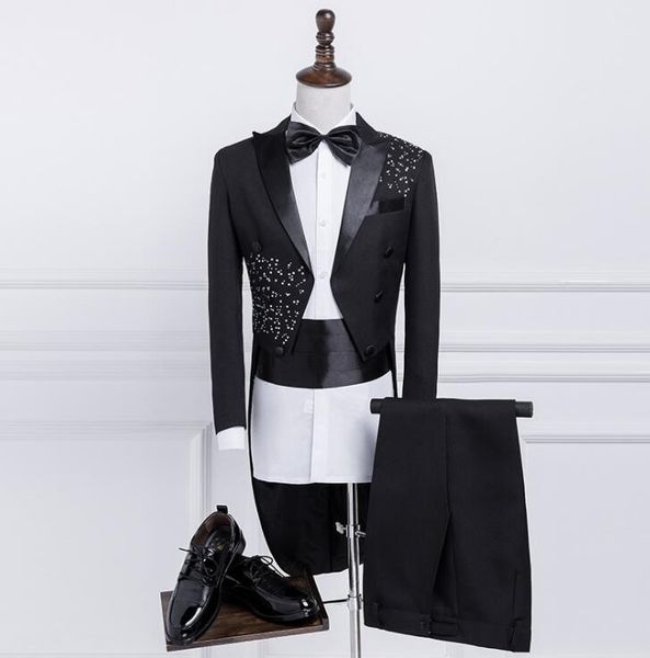 men's suits & blazers singers blazer men tuxedo designs jacket mens stage costumes clothes dance star style dress punk rock masculino h, White;black
men's suits & blazers singers blazer men tuxedo designs jacket mens stage costumes clothes dance star style dress punk rock masculino h, White;black