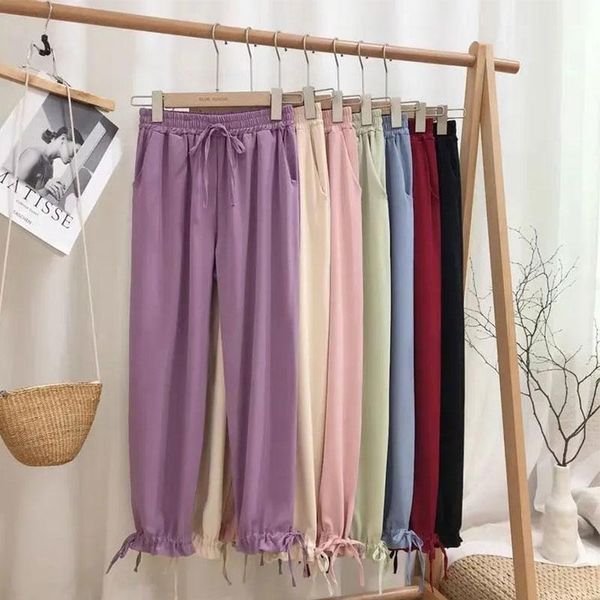women's pants & capris ice silk chiffon bloomers summer 2021 fashion high waist drape loose straps thin anti-mosquito casual harem, Black;white
women's pants & capris ice silk chiffon bloomers summer 2021 fashion high waist drape loose straps thin anti-mosquito casual harem, Black;white