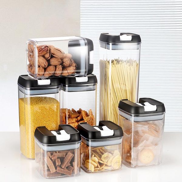 storage bottles & jars kitchen organizer cereal container plastic airtight food box with lid fresh-keeping sealed
storage bottles & jars kitchen organizer cereal container plastic airtight food box with lid fresh-keeping sealed