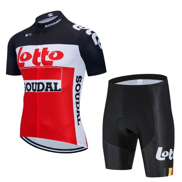 racing sets lotto cycling jersey set short sleeve men road bike mountain mtb pro team bicycle cycle clothing maillot sponge pants pad, Black;blue