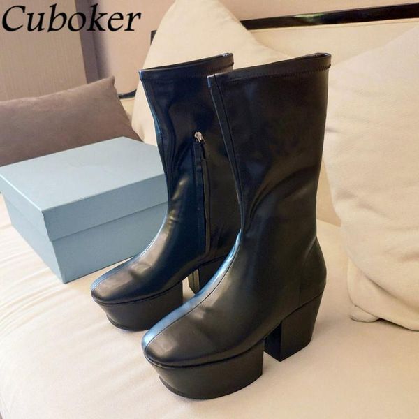 boots designer women long genuine leather platform high heels t-show modern botas 2021 autumn winter, Black
boots designer women long genuine leather platform high heels t-show modern botas 2021 autumn winter, Black