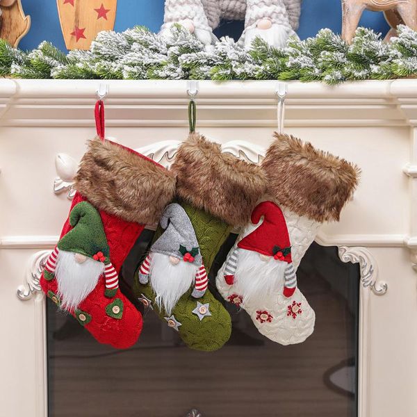 christmas decorations gift socks rudolph stocking with hanging rope for xmas tree ornament
christmas decorations gift socks rudolph stocking with hanging rope for xmas tree ornament