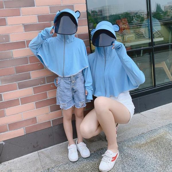 women's jackets sunscreen jacket women solid zipper long sleeve hooded parent-child clothes breathable anti-uv loose thin coat female, Black;brown
women's jackets sunscreen jacket women solid zipper long sleeve hooded parent-child clothes breathable anti-uv loose thin coat female, Black;brown
