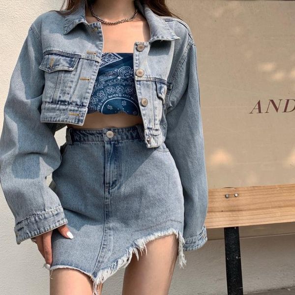 women's jackets fashion short retro jeans cropped long sleeve female denim vintage street motorcycle coats, Black;brown
women's jackets fashion short retro jeans cropped long sleeve female denim vintage street motorcycle coats, Black;brown