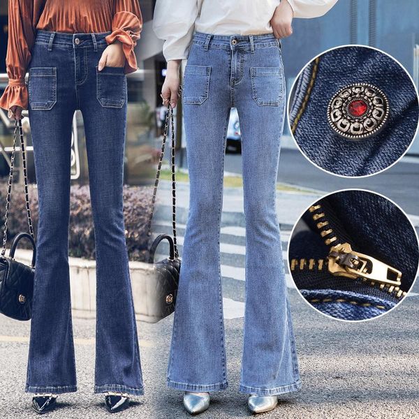 women's jeans fashion skinny pants denim slim high-waist wide-leg office lady work trousers women, Blue
women's jeans fashion skinny pants denim slim high-waist wide-leg office lady work trousers women, Blue