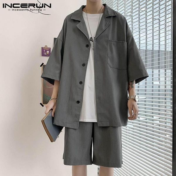 men's tracksuits summer solid color men sets lapel half sleeve button shirt elastic waist shorts 2021 loose streetwear suits 2 pieces i, Gray
men's tracksuits summer solid color men sets lapel half sleeve button shirt elastic waist shorts 2021 loose streetwear suits 2 pieces i, Gray
