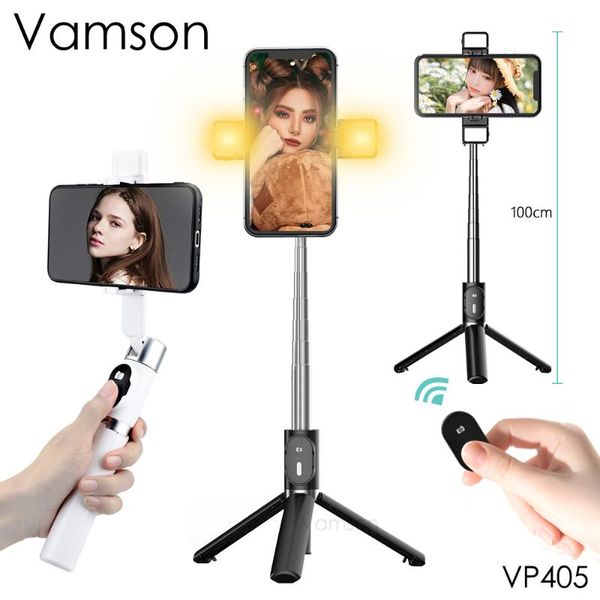 selfie monopods vamson foldable 3 colors 9 modes double fill light and bluetooth remote control stick for ios android vp405
selfie monopods vamson foldable 3 colors 9 modes double fill light and bluetooth remote control stick for ios android vp405