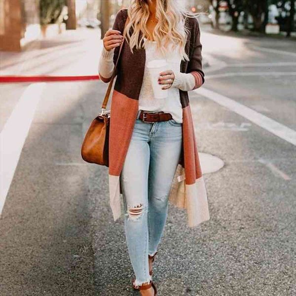 fashion womens spring autumn sweaters open front cardigan long sleeve colorblock knit sweaters 3 color, White;black
fashion womens spring autumn sweaters open front cardigan long sleeve colorblock knit sweaters 3 color, White;black