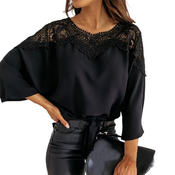 women's blouses & shirts lady 2021 good workmanship crochet solid color round neck lace stitching hollow fall shirt for work, White
women's blouses & shirts lady 2021 good workmanship crochet solid color round neck lace stitching hollow fall shirt for work, White